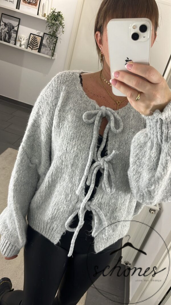 Strickjacke „grau“