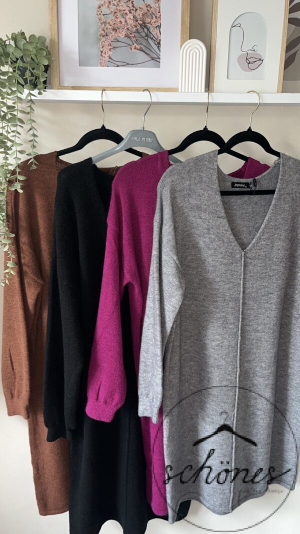 Strickkleid V-Ausschnitt
