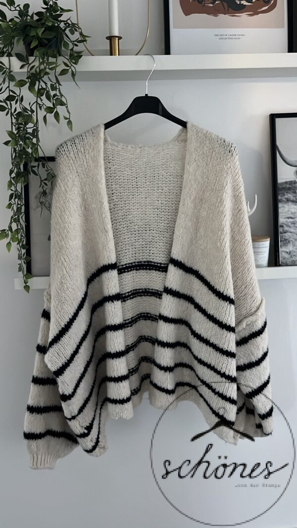 Cardigan gestreift