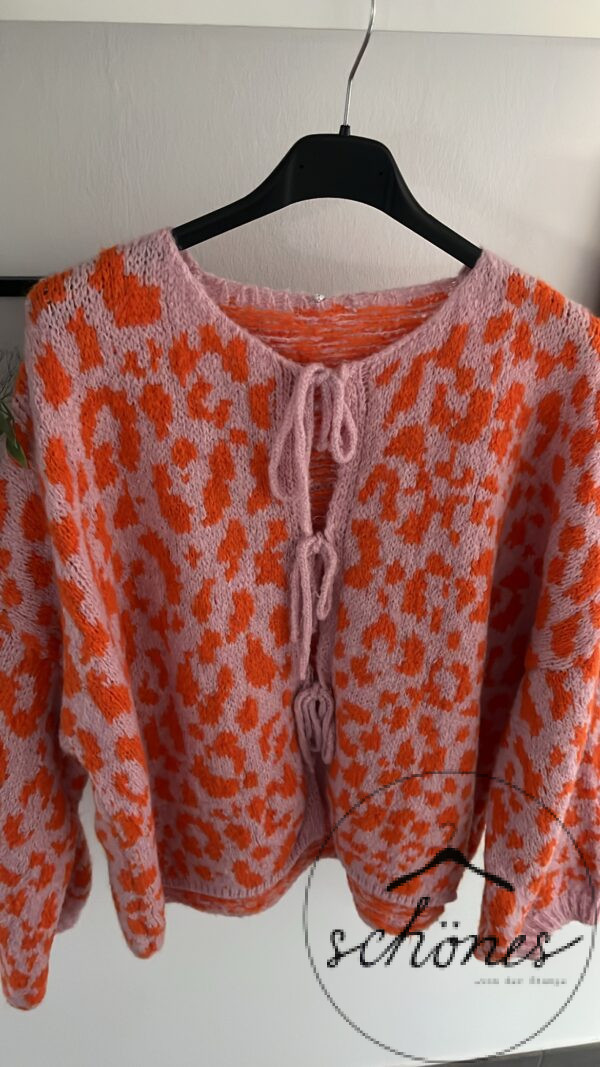 Strickjacke Leo Orange – Bild 2