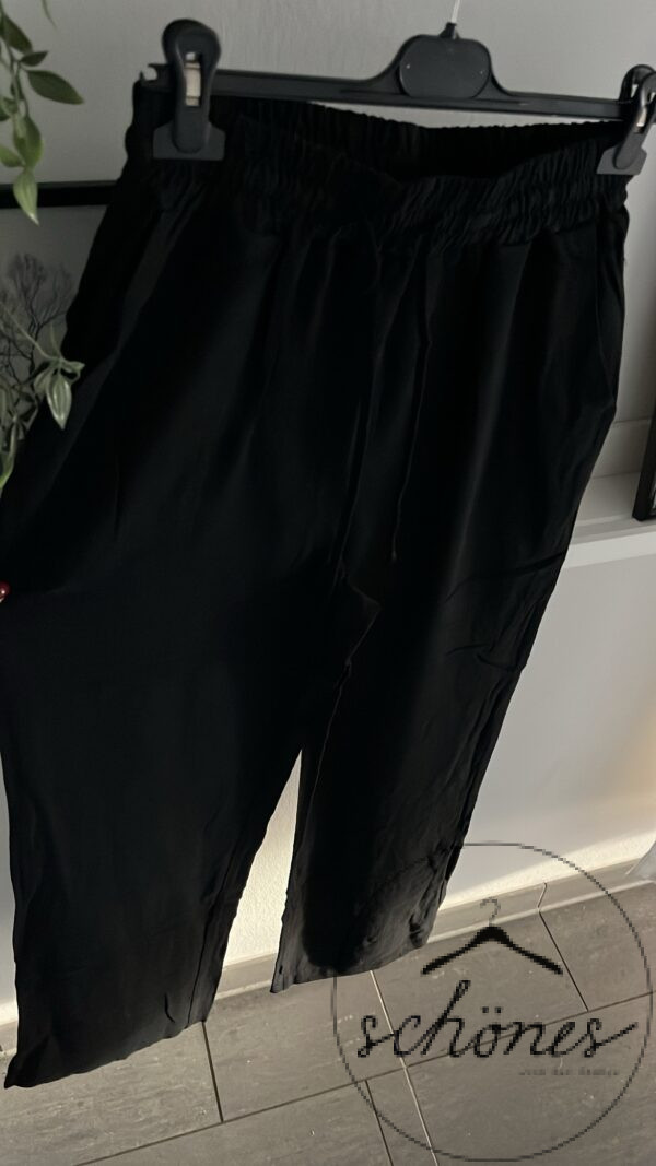 Leinen Hose schwarz – Bild 2
