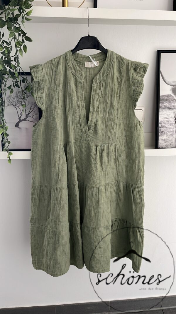Musselin Kleid Khaki