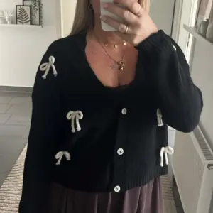 Cardigan Schleife schwarz