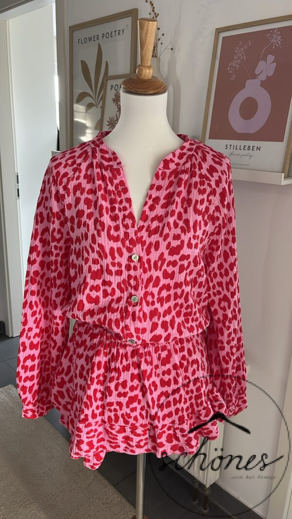 Jumpsuit Musselin Leo Pink – Bild 2