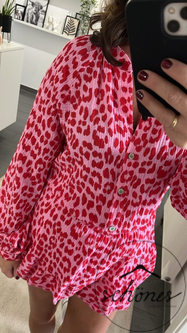 Jumpsuit Musselin Leo Pink – Bild 3
