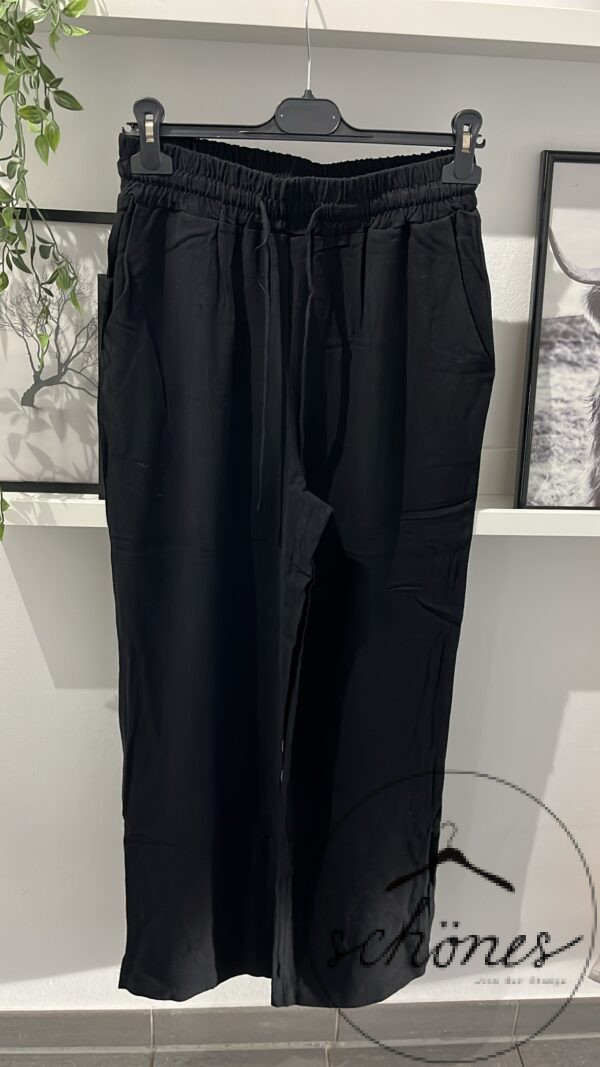 Leinen Hose schwarz