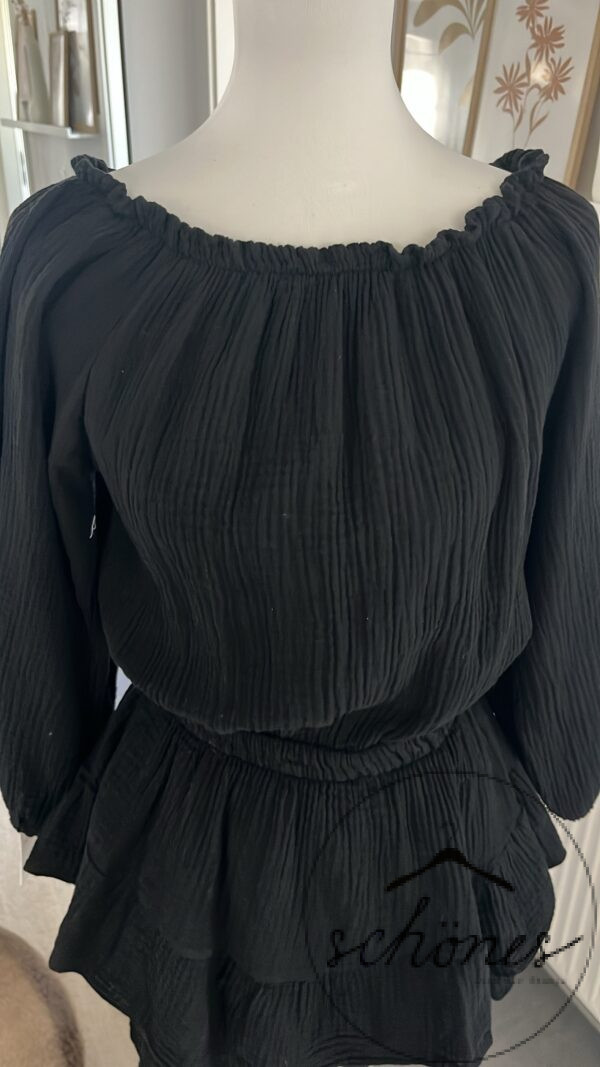 Jumpsuit Musselin schwarz – Bild 4