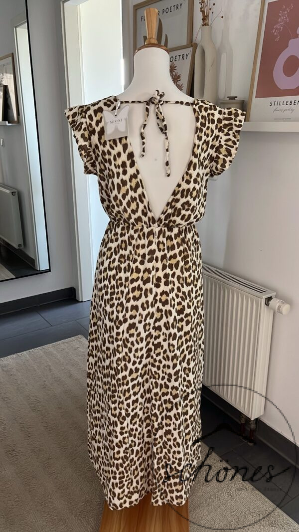 Kleid Musselin Leo beige/gelb – Bild 3