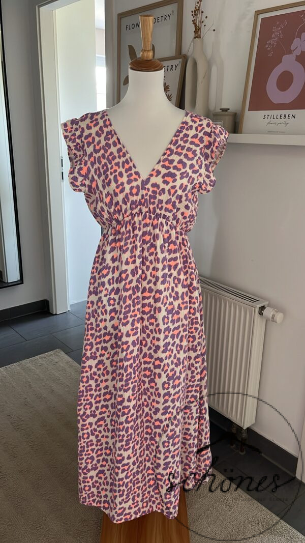 Kleid Musselin Leo Flieder/rosa