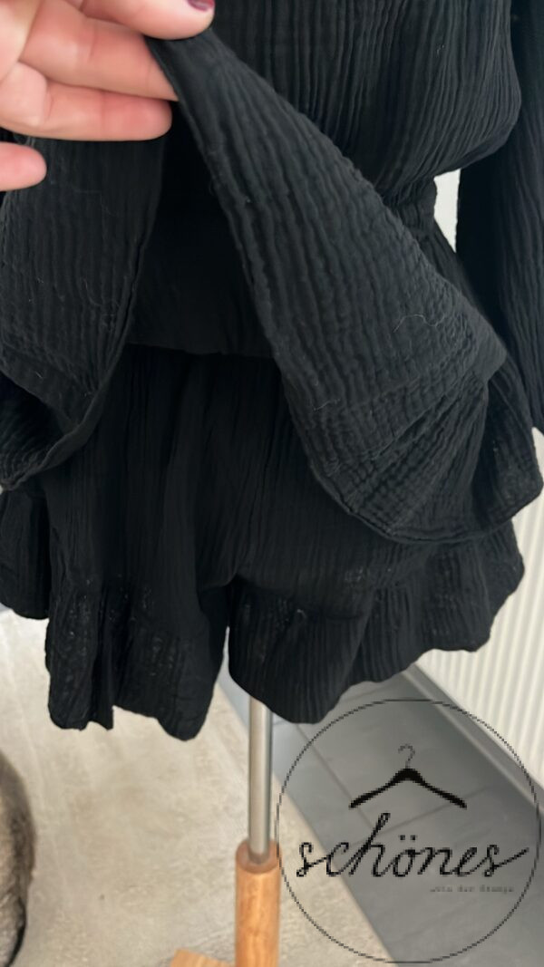 Jumpsuit Musselin schwarz – Bild 3