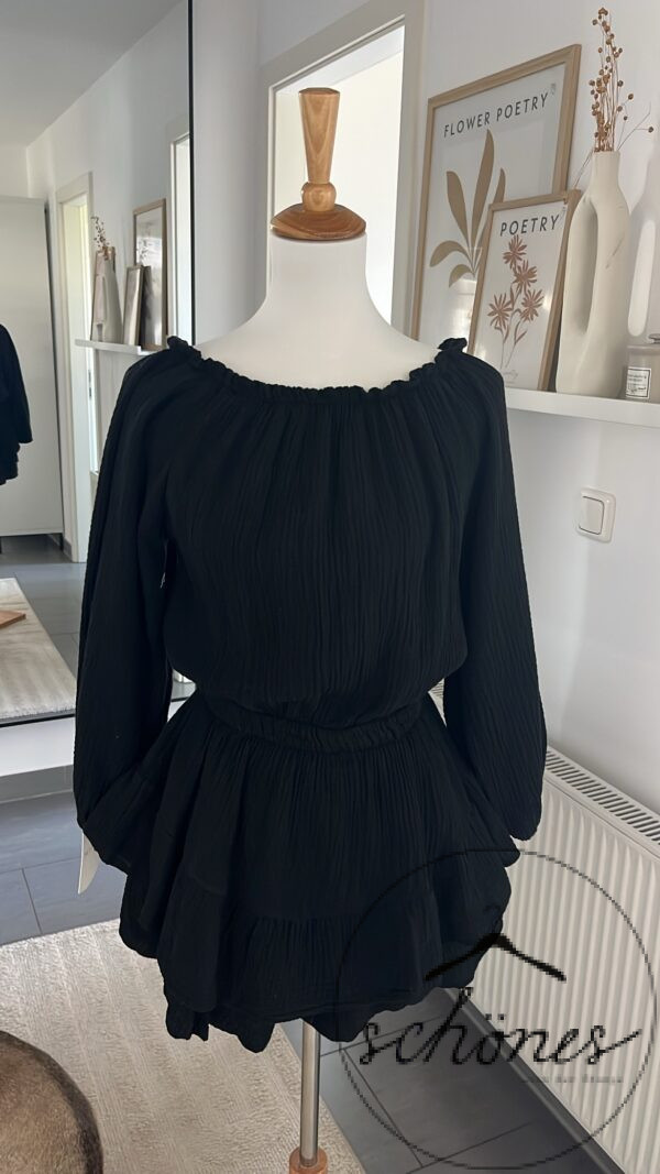 Jumpsuit Musselin schwarz – Bild 2