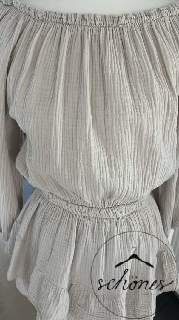 Jumpsuit Musselin Beige – Bild 3
