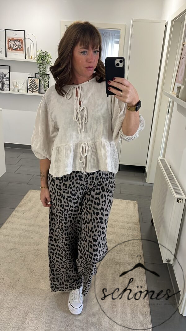 Leo Musselin Hose Grau