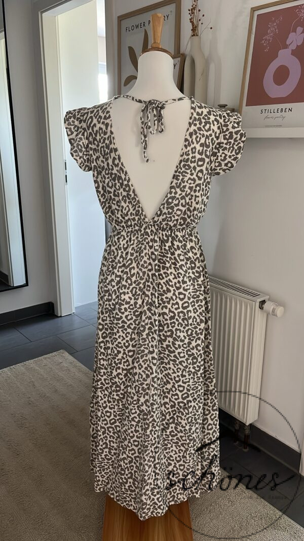 Kleid Musselin Leo Grau – Bild 3
