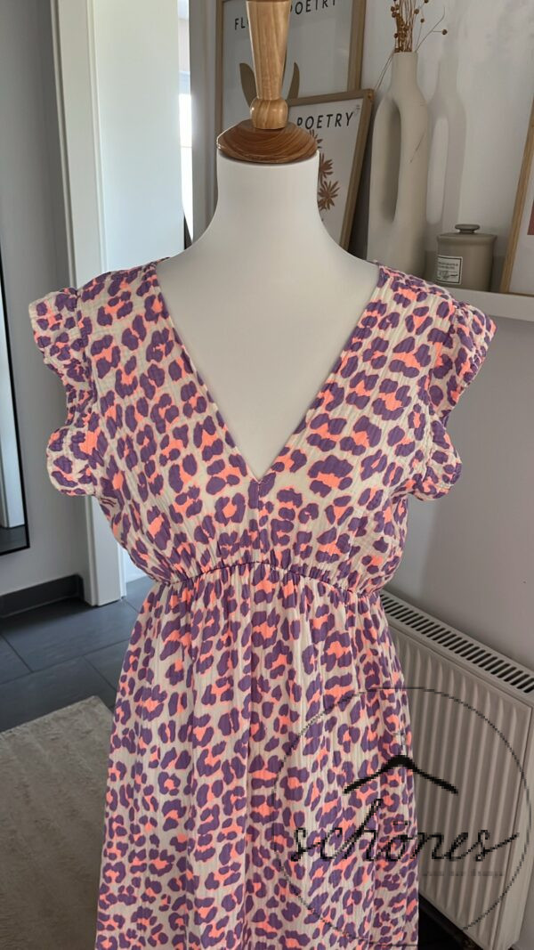 Kleid Musselin Leo Flieder/rosa – Bild 2
