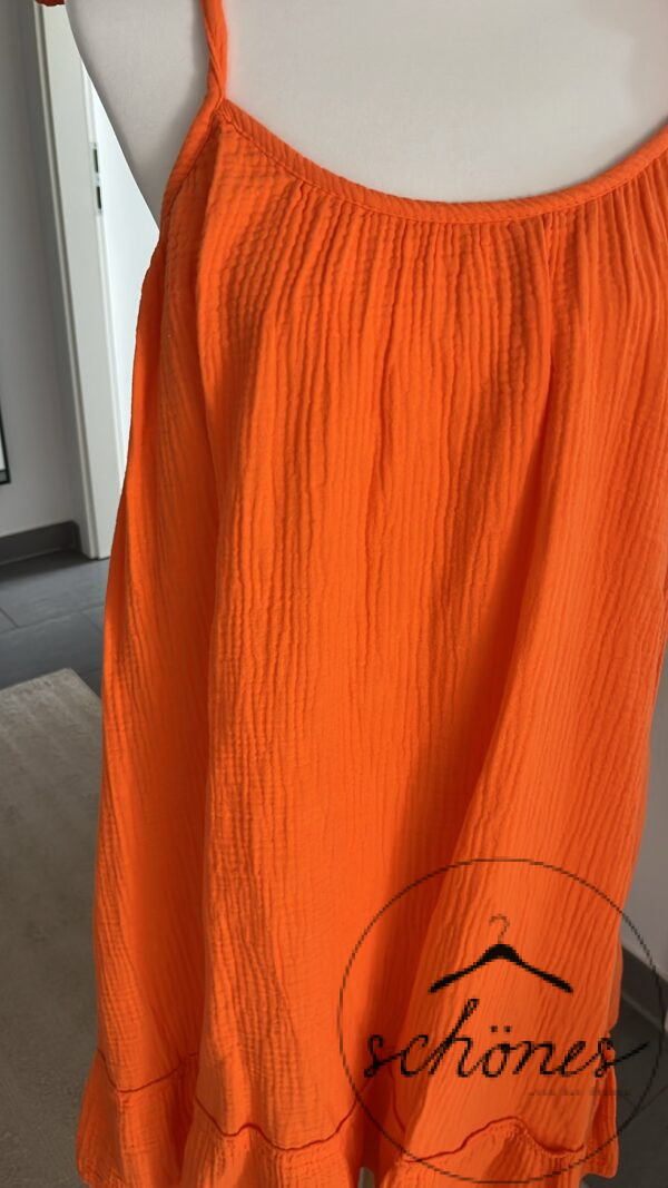Musselin Kleid Orange – Bild 2