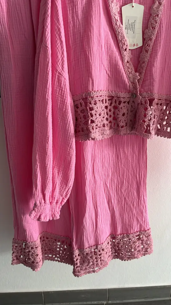 Zweiteiler Musselin Pink – Bild 2