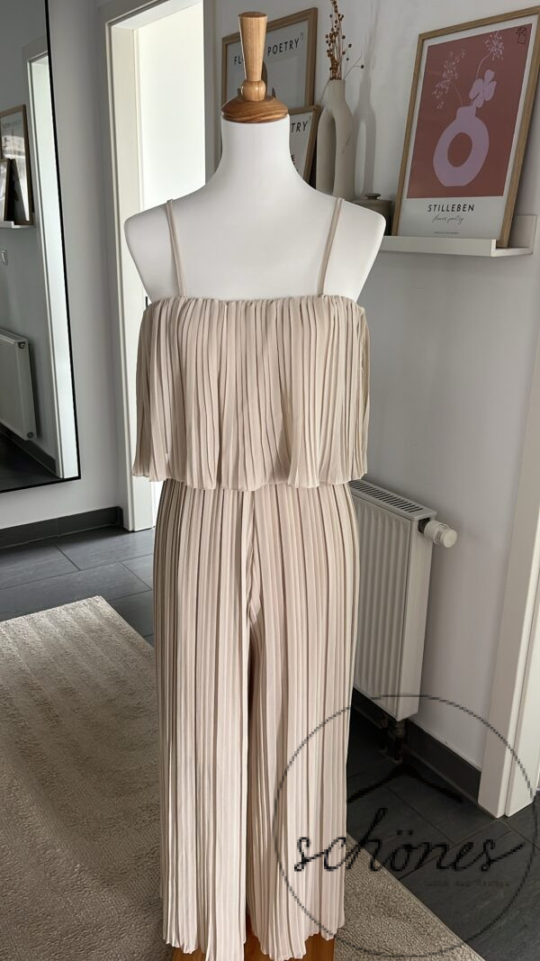 Plissee Einteiler Beige