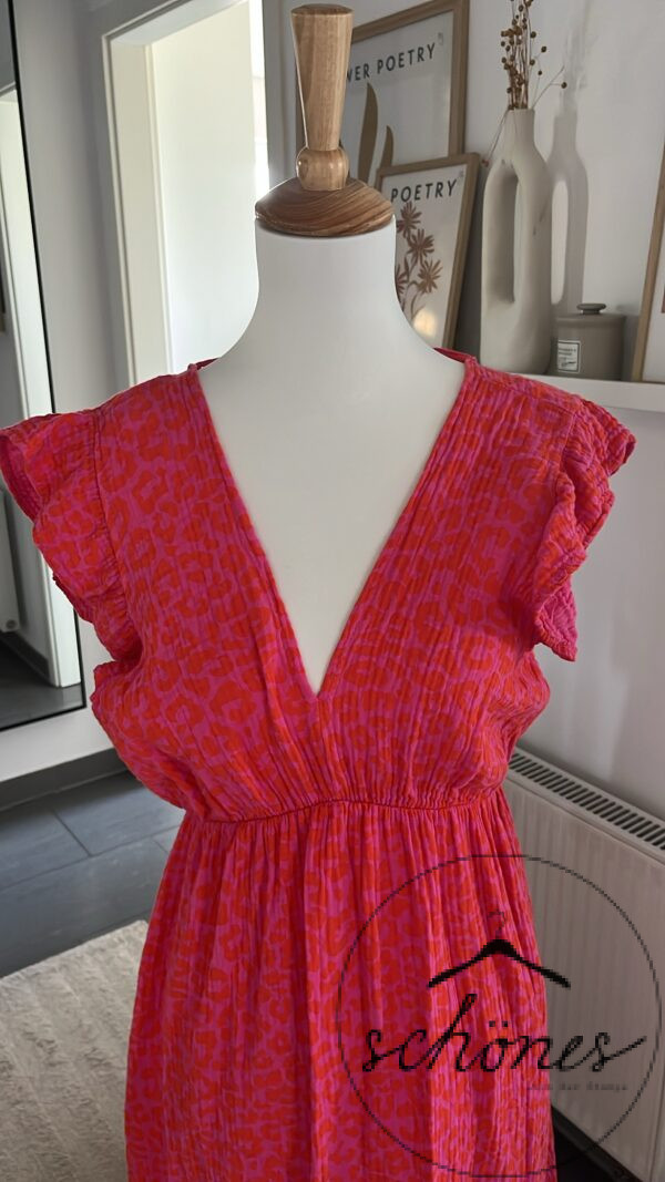 Kleid Musselin Pink/Orange – Bild 2