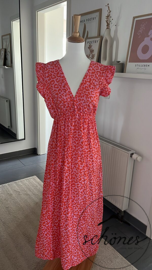 Kleid Musselin Rosa/Orange