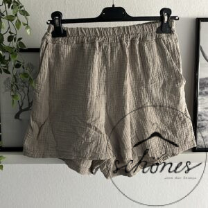 Kurze Hose Musselin Taupe