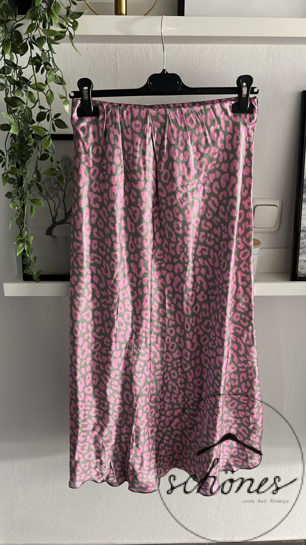 Viskose Rock Leo Print Rosa/Khaki