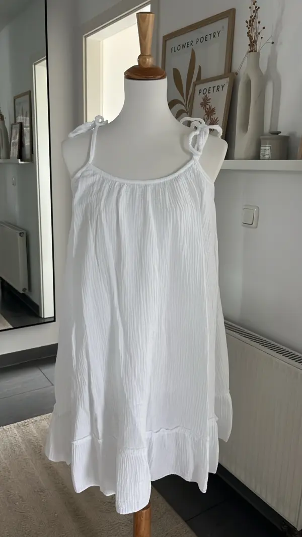 Musselin Kleid weiß