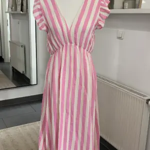 Maxikleid Rosa gestreift