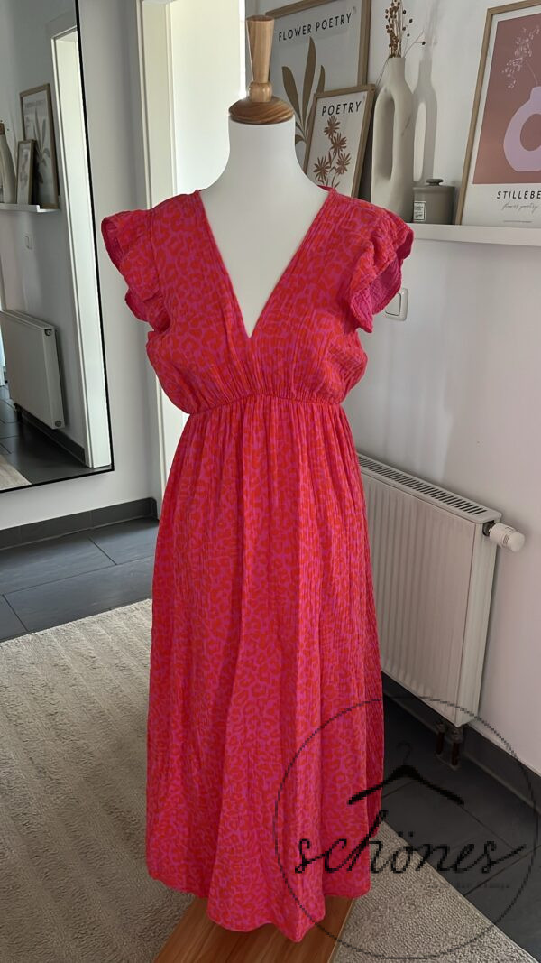 Kleid Musselin Pink/Orange