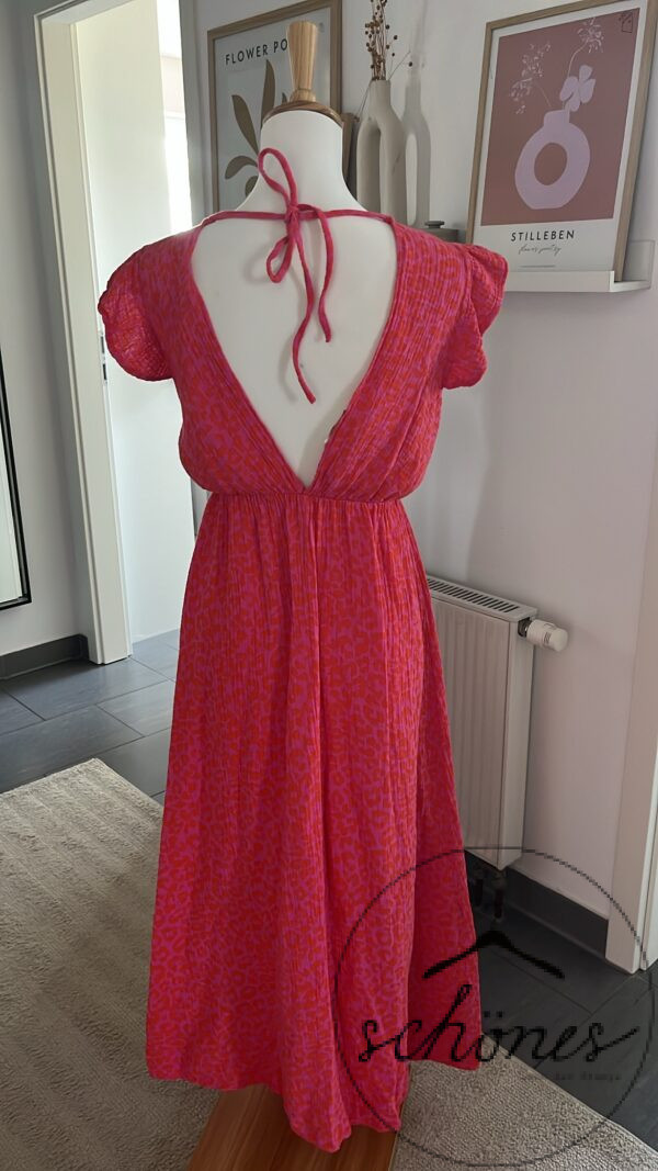 Kleid Musselin Pink/Orange – Bild 3