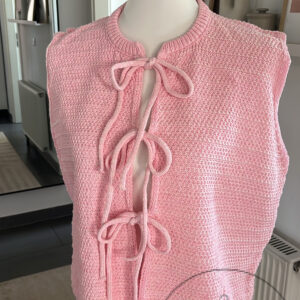 Strickweste Schleifen Rosa