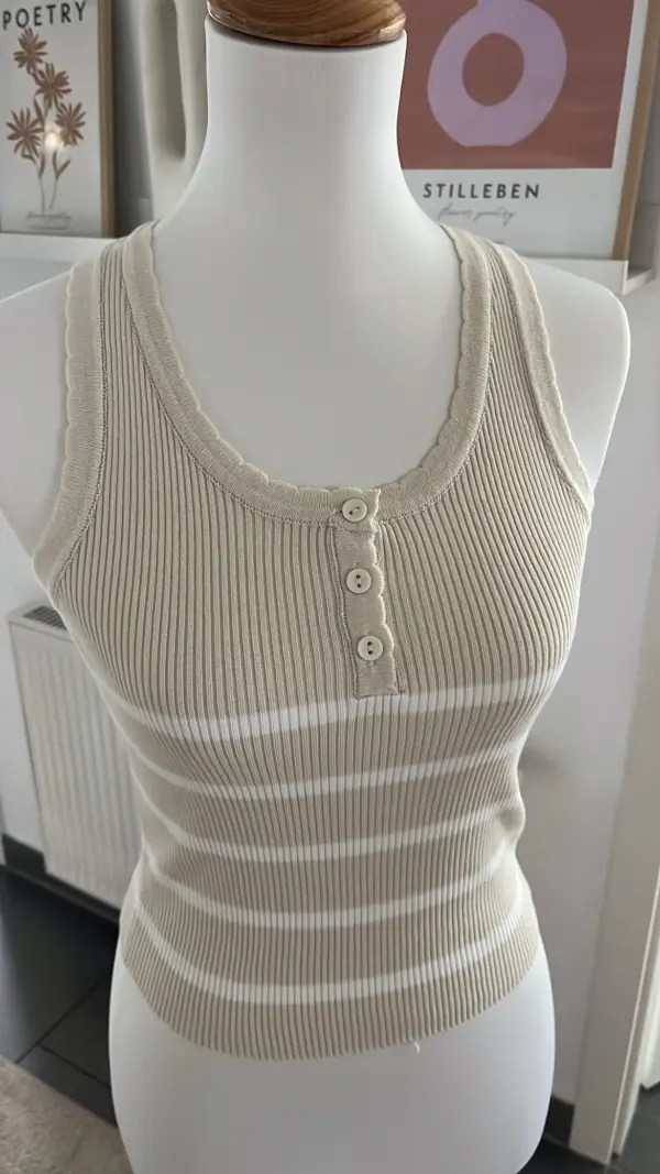 Top gestreift beige