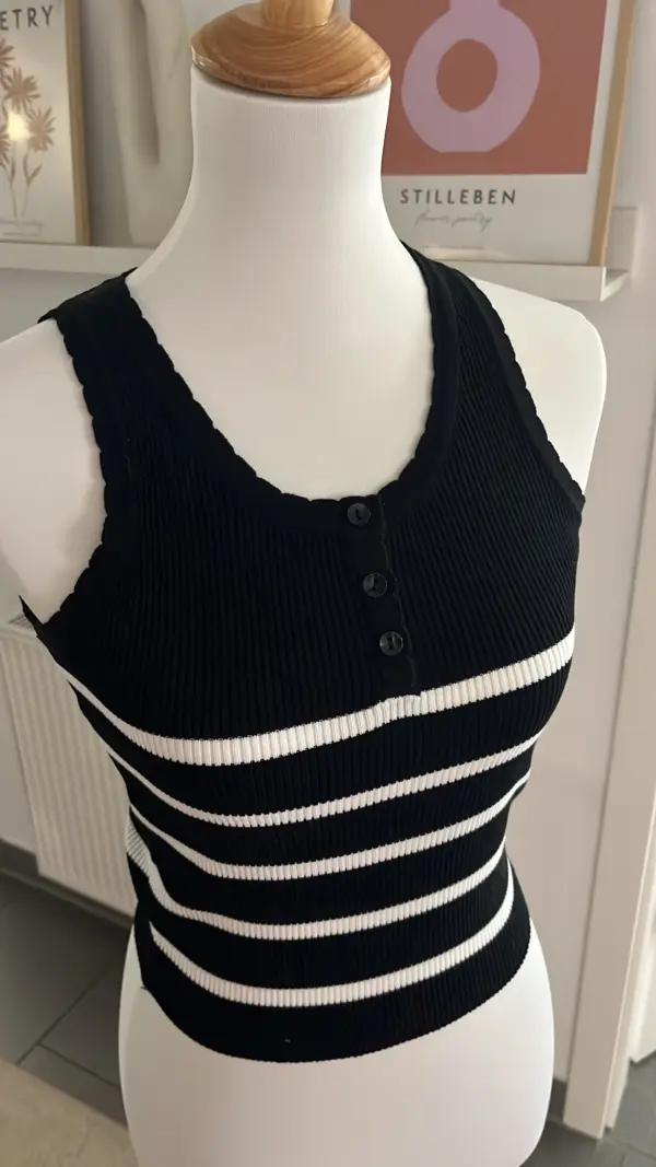 Top gestreift schwarz