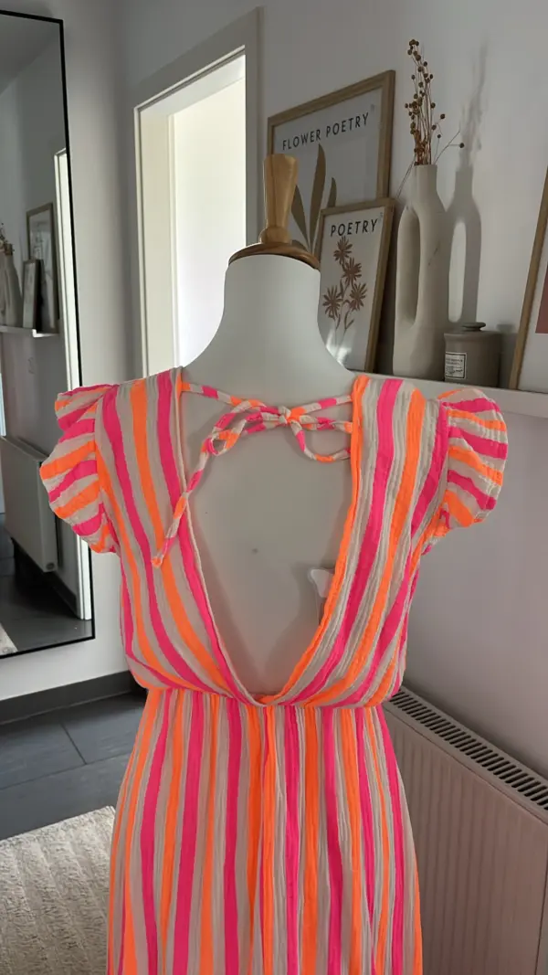 Maxikleid Musselin Bunt – Bild 2
