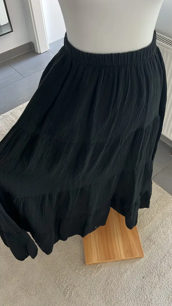 Musselin Maxirock schwarz