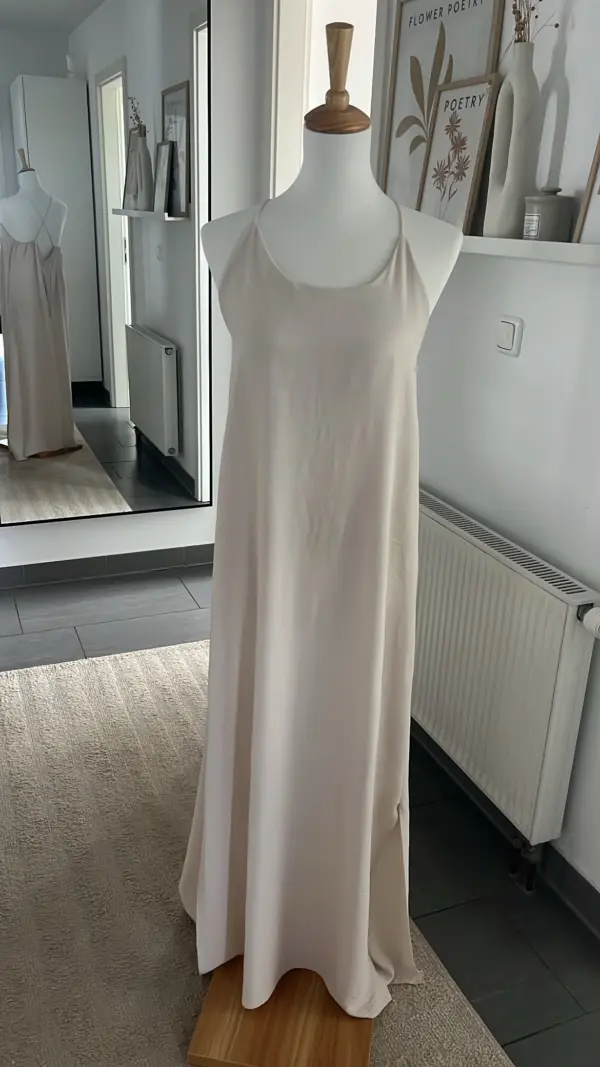 Träger Kleid Beige