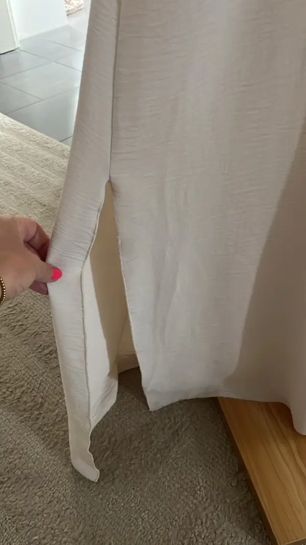 Träger Kleid Beige – Bild 3