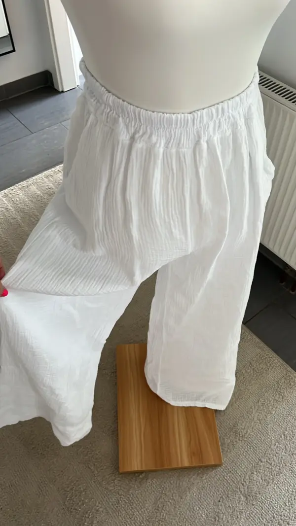 Musselin Hose weiß – Bild 2