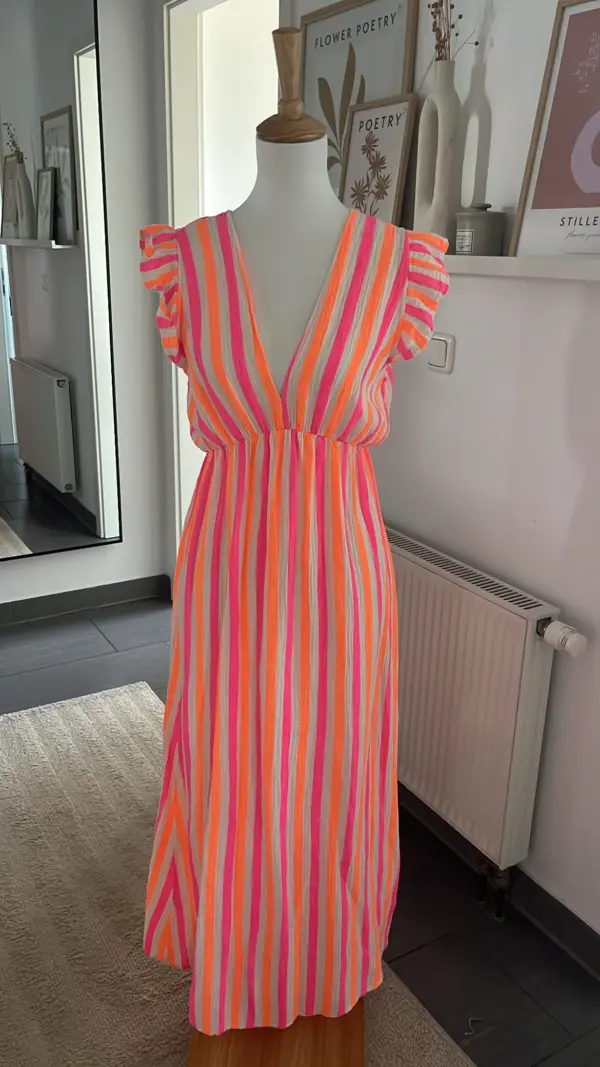 Maxikleid Musselin Bunt