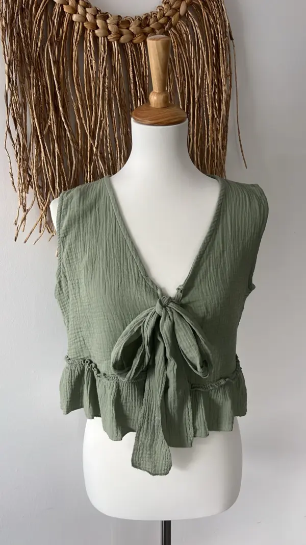 Musselin Weste Khaki
