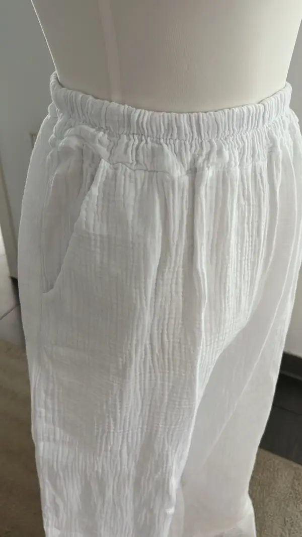Musselin Hose weiß – Bild 3