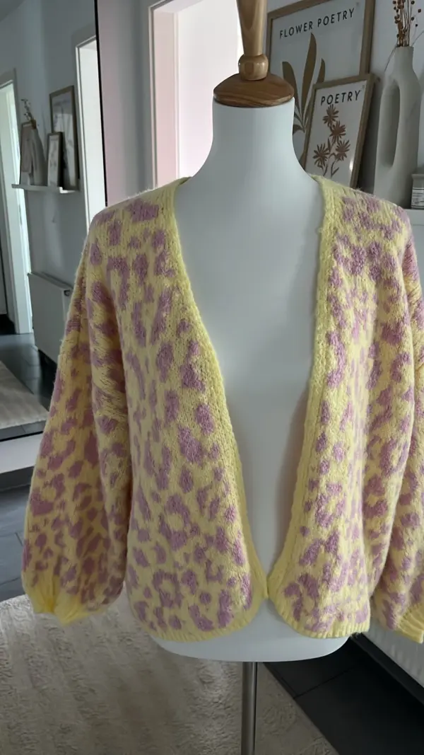Cardigan Leo Rosa/Gelb – Bild 2