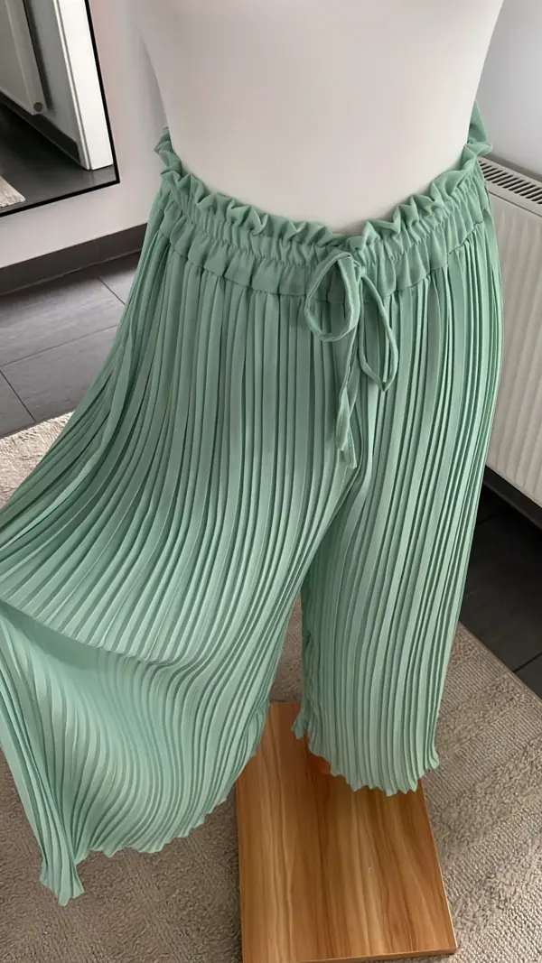 Plissees Hose Mint