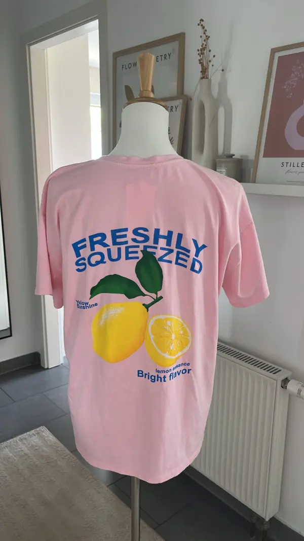 Zitronen T-Shirt Rosa – Bild 2