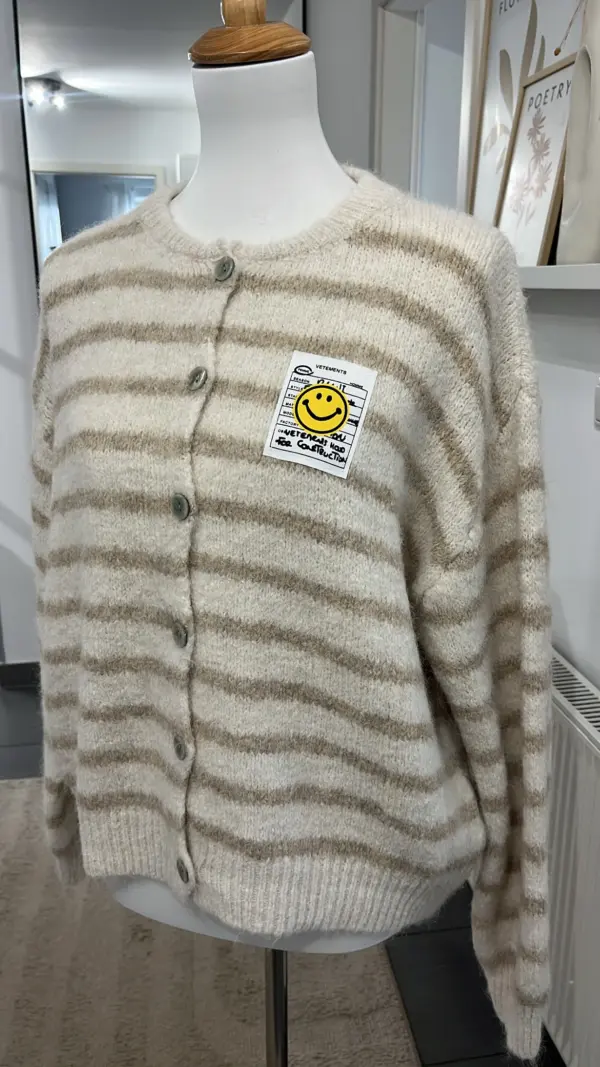 Cardigan Smiley Beige – Bild 2