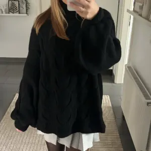 Pullover Zopfmuster Schwarz