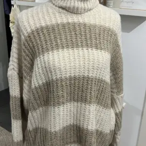Pullover Rollkragen Beige/Creme